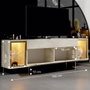 Hanah Home Zenith - Soporte para TV Travertino y Oro